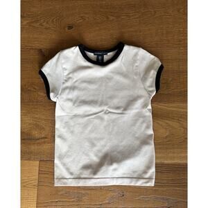 Sincerely Jules Ringer Baby Tee Top Fitted Sz S Retro Streetwear Tomboy Chic